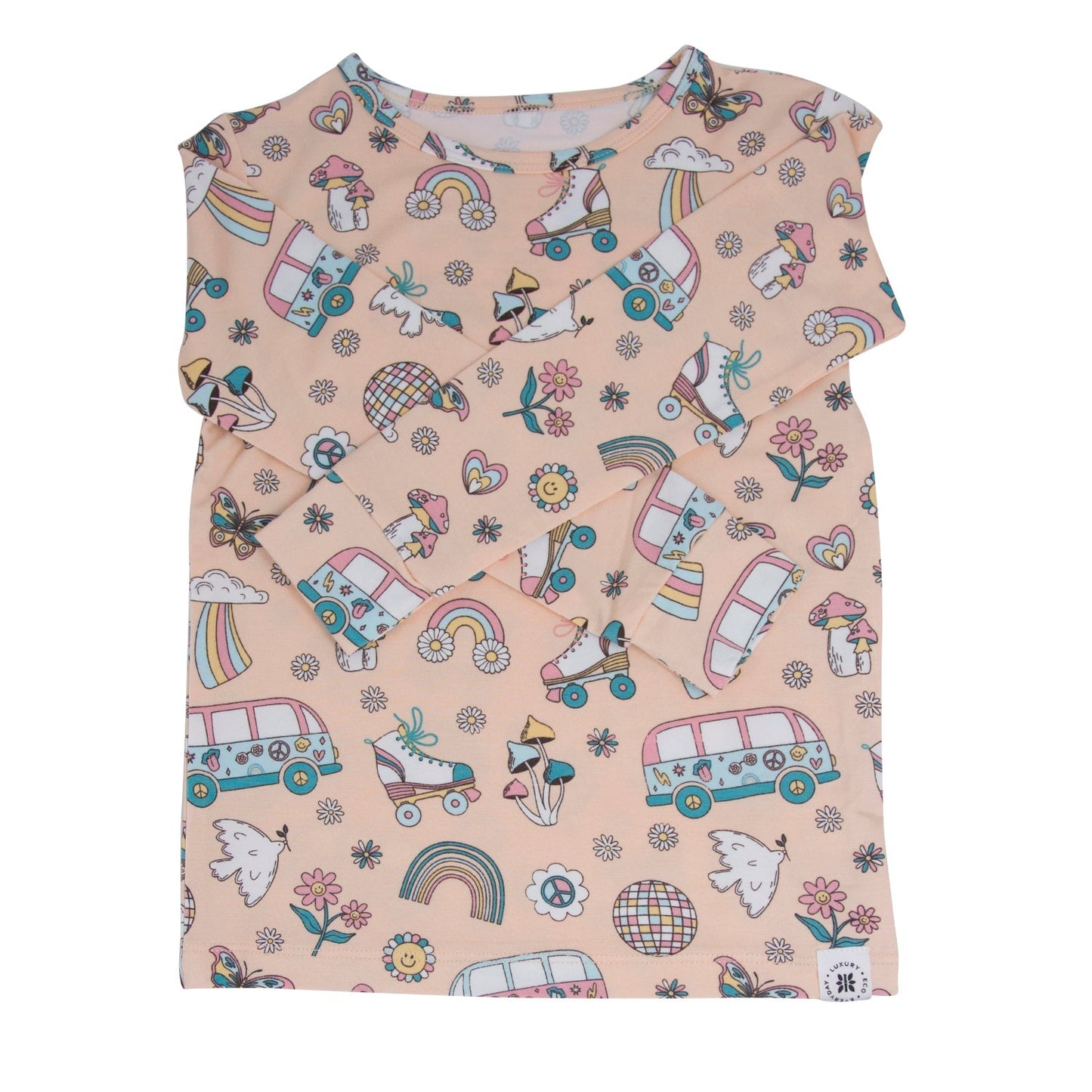 Pijama de patines retro para niños grandes