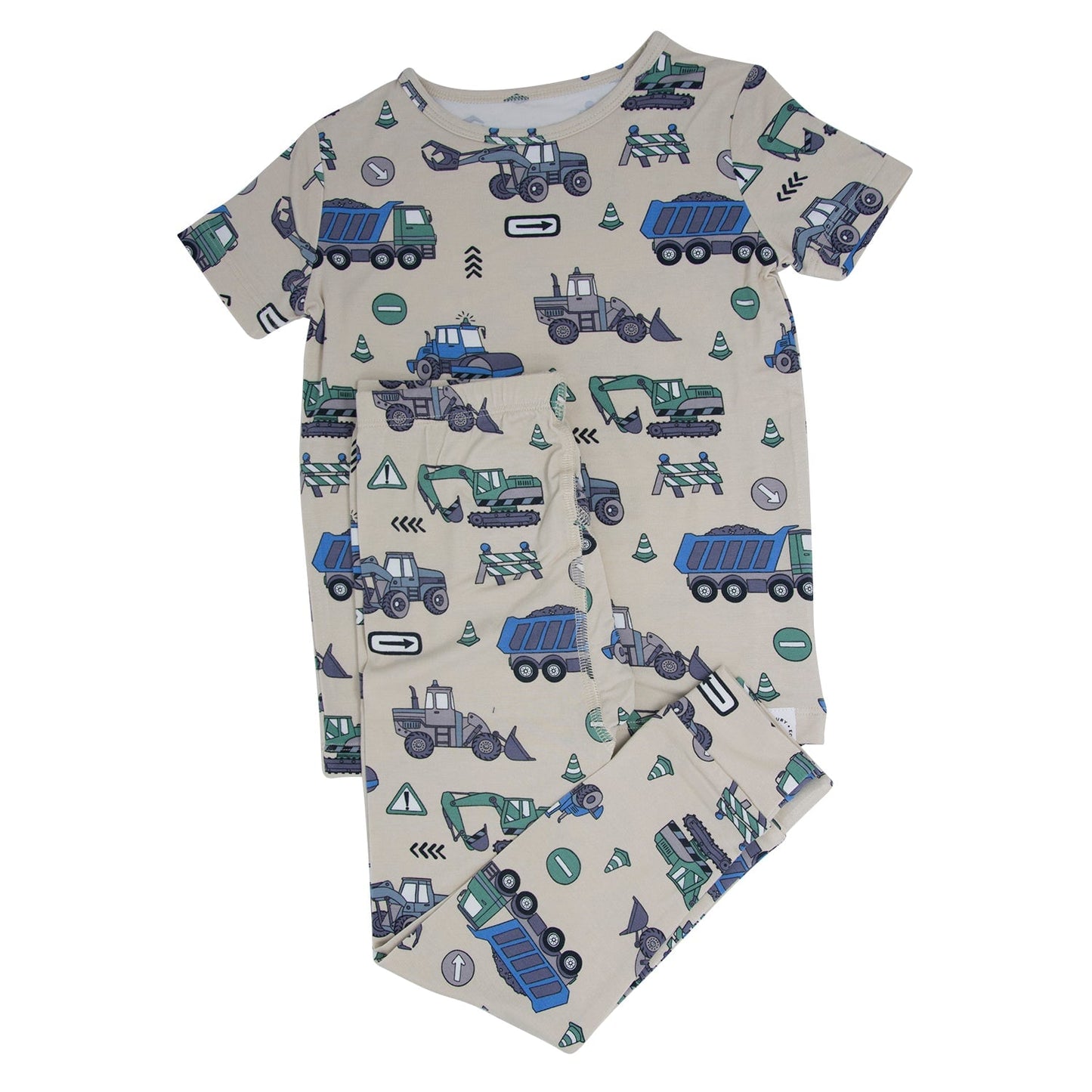 Camiones Excavadoras Construcción Pijama Niño Grande M/C