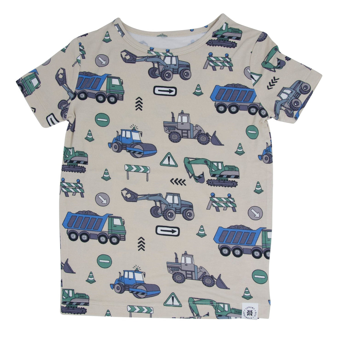 Camiones Excavadoras Construcción Pijama Niño Grande M/C