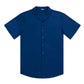 Blue Sapphire Men's Button Down Resort Shirt, Modern Fit
