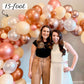 Dusty Rose Boho Balloon Garland Kit | Blush Chrome Rose Gold DIY Arch