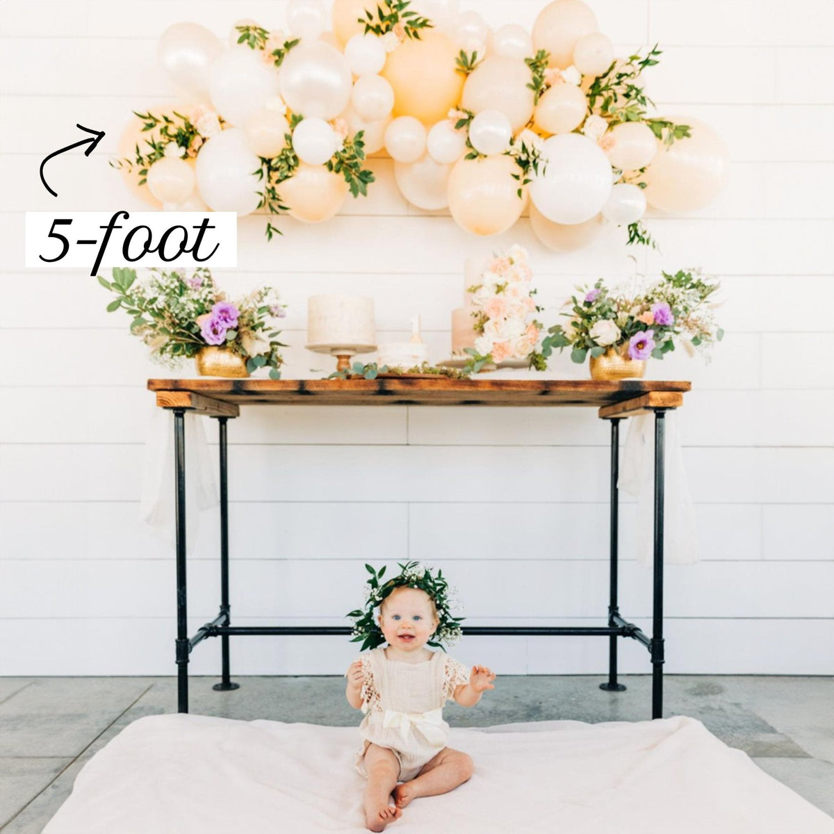 Neutral Boho Balloon Garland Kit | Blush White Sand Pearl DIY Arch