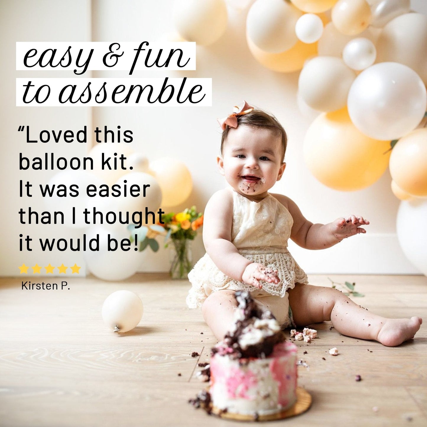 Neutral Boho Balloon Garland Kit | Blush White Sand Pearl DIY Arch