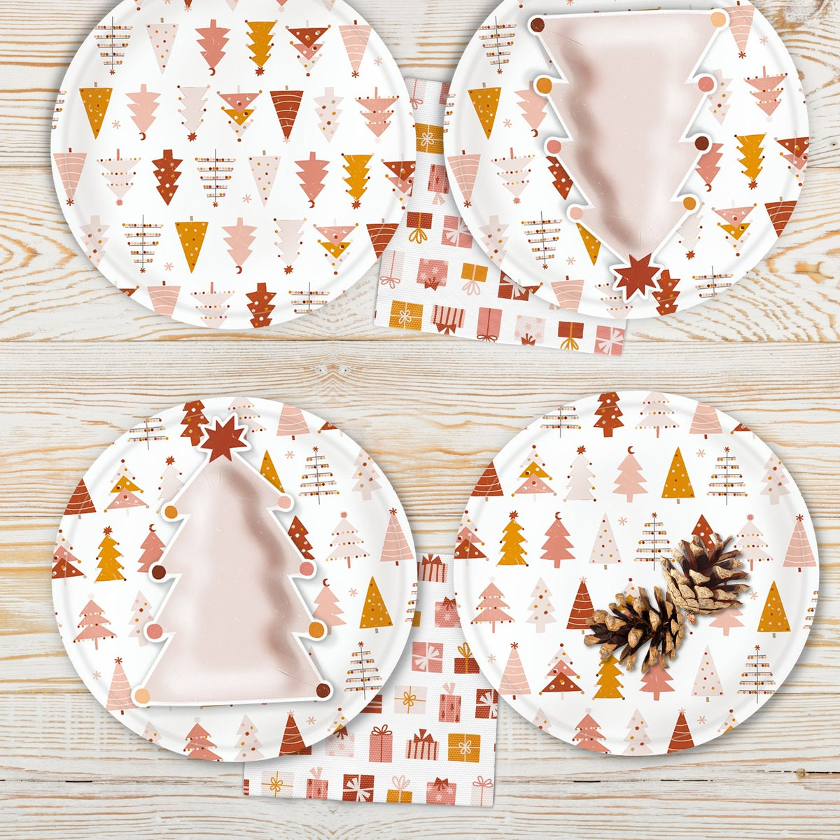 Servilletas con Icono de Regalo de Navidad