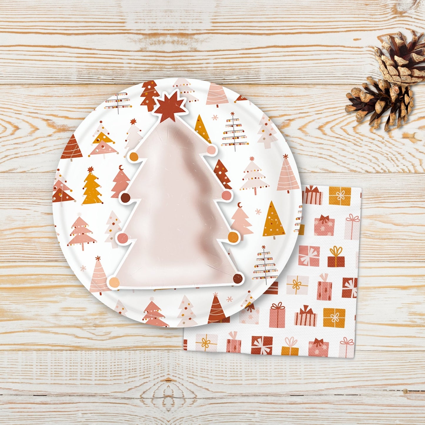 Servilletas con Icono de Regalo de Navidad