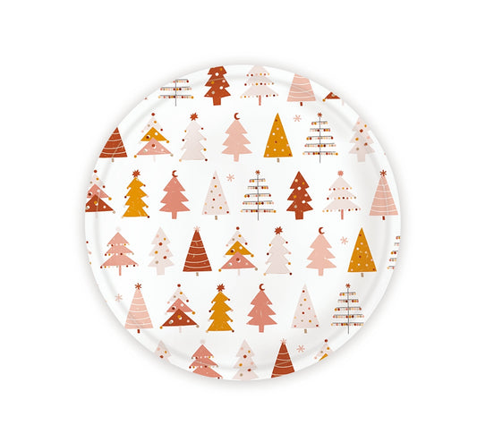 Platos Decorativos con Iconos de Árbol de Navidad