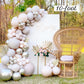 Neutral Boho Balloon Garland Kit – Linen, Gray, Gold, White