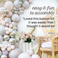 Neutral Boho Balloon Garland Kit – Linen, Gray, Gold, White