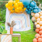Retro Rainbow Balloon Garland Kit – Blue & Orange