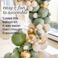 Boho Safari Balloon Garland Kit | Sage Green, Gold and Linen