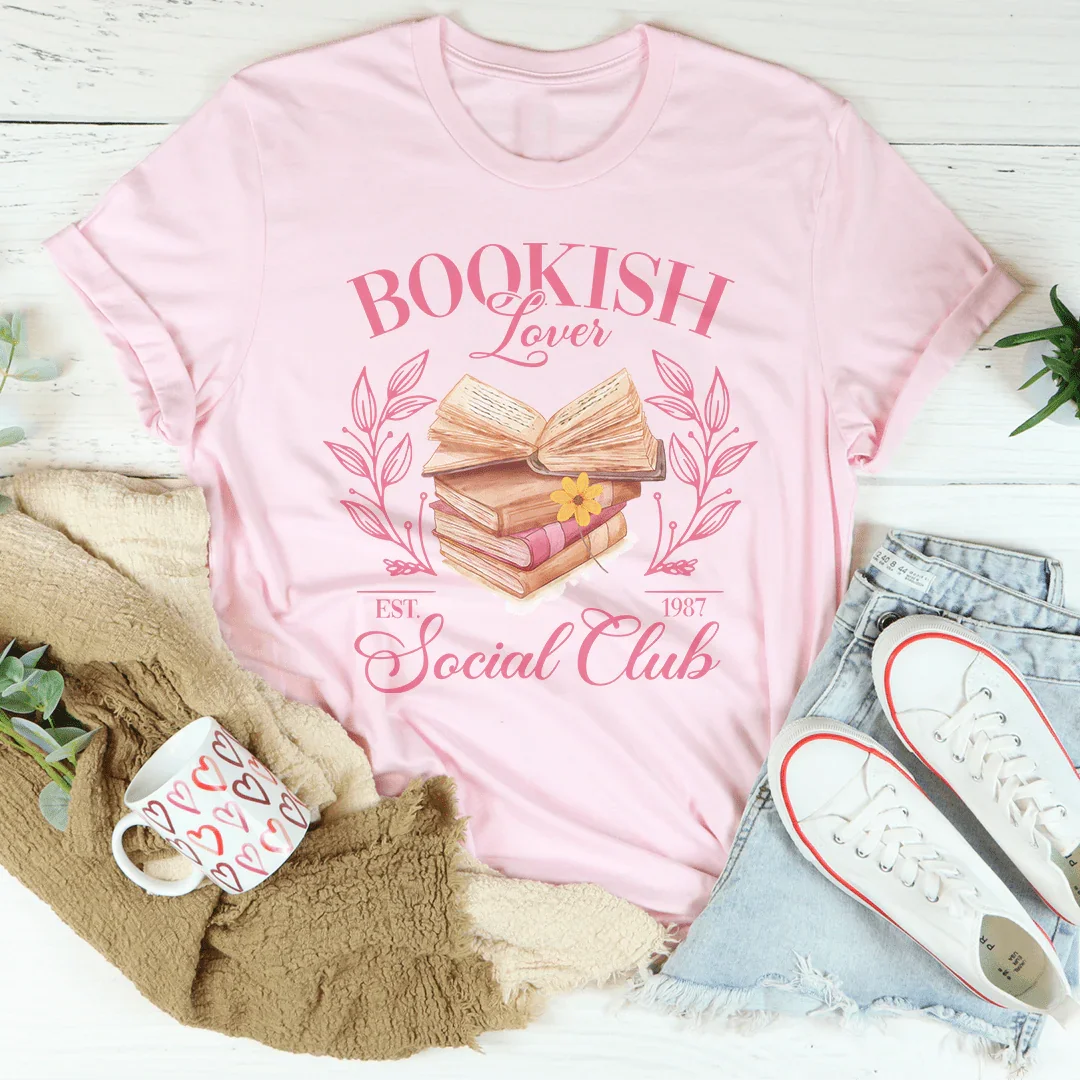 Retro Script Bookish Graphic Top – Bookish Lover Social Club Reading Shirt