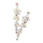 Women's Bubble Stone Cluster Dangle Evening Earrings