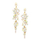 Women's Bubble Stone Cluster Dangle Evening Earrings
