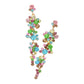 Women's Bubble Stone Cluster Dangle Evening Earrings