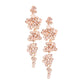 Women's Bubble Stone Cluster Dangle Evening Earrings