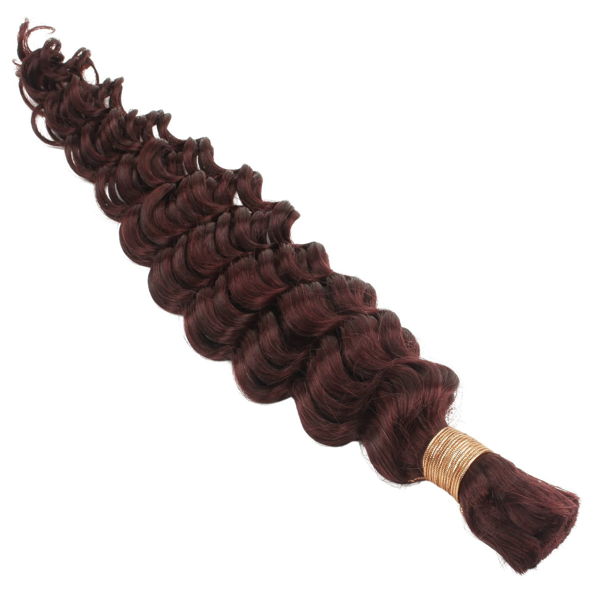 Cabello para trenzar humano 100% a granel de ondas profundas color borgoña 99J