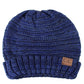 C.C Slouchy Two-Tone Detailed Knitted Beanie Winter Hat