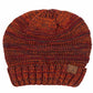 C.C Slouchy Two-Tone Detailed Knitted Beanie Winter Hat