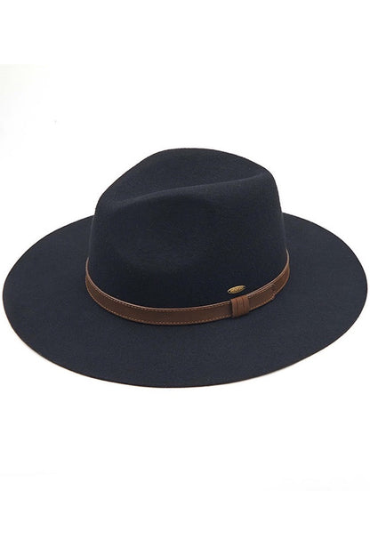 C.C Women's Wool Felt Brim Hat Panama
