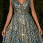Cinderella Divine C135 Long Beaded Shimmer Ball Gown