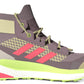 adidas Womens Terrex Free Hiker Gore-Tex Hiking Shoe Magic Mauve/Acid Red/Pulse Lime - 8.5