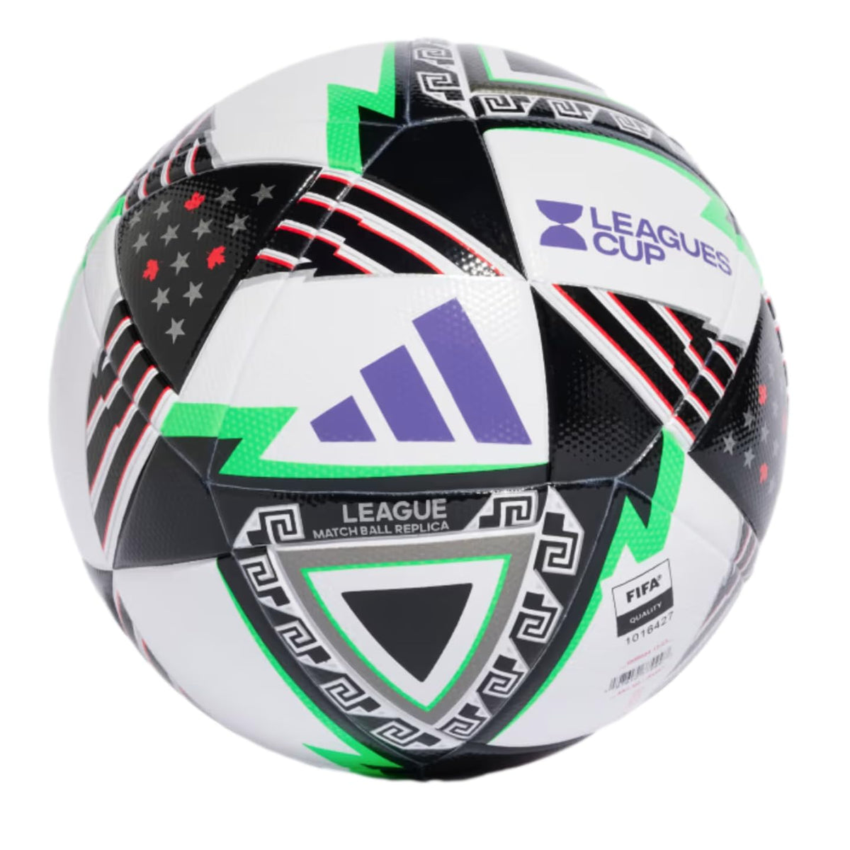 adidas Balón de fútbol unisex-adulto Leagues Cup Blanco/Negro/Morado 5