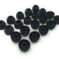 Earbudz 10 pares de almohadillas de silicona medianas de repuesto para auriculares – Negro