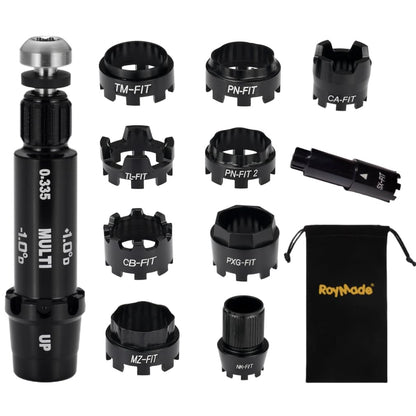 ROYMADE Golf Shaft All Fit Adapter Sleeve with 10pcs Rings Compatible with Titleist/Taylormade/Callaway/Ping/Cobra/Mizuno/PXG/Nike/Srixon Right Hand Golf Heads Change Different Golf Heads by Yourself