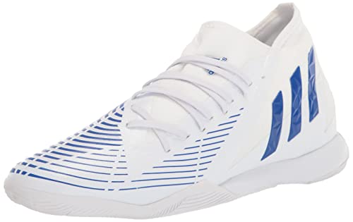adidas Zapatilla de Fútbol Unisex Predator Edge.3 para Césped Artificial Blanco/Azul/Blanco 11 US Hombre