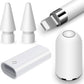 Rpuzonier 4 Pack iPencil Accessories for Apple Pencil 1st Gen 2 Pack Apple Pencil Tips for Apple Pencil 1st/2nd Gen 1 Pack Magnetic Replacement Cap and 1 Pack Charger Adapter for Apple Pen 1st Gen