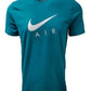 Nike Mens Air Swoosh Crewneck T Shirt (X-Large Teal Green/Silver)