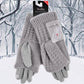 Guantes de invierno bonitos de punto trenzado para mujer