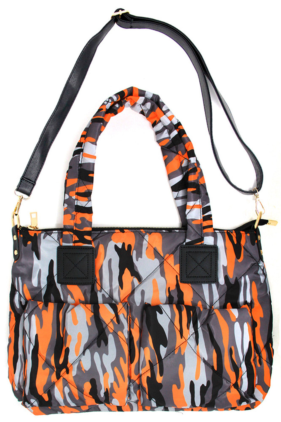 Camo Puffer Hand Bag