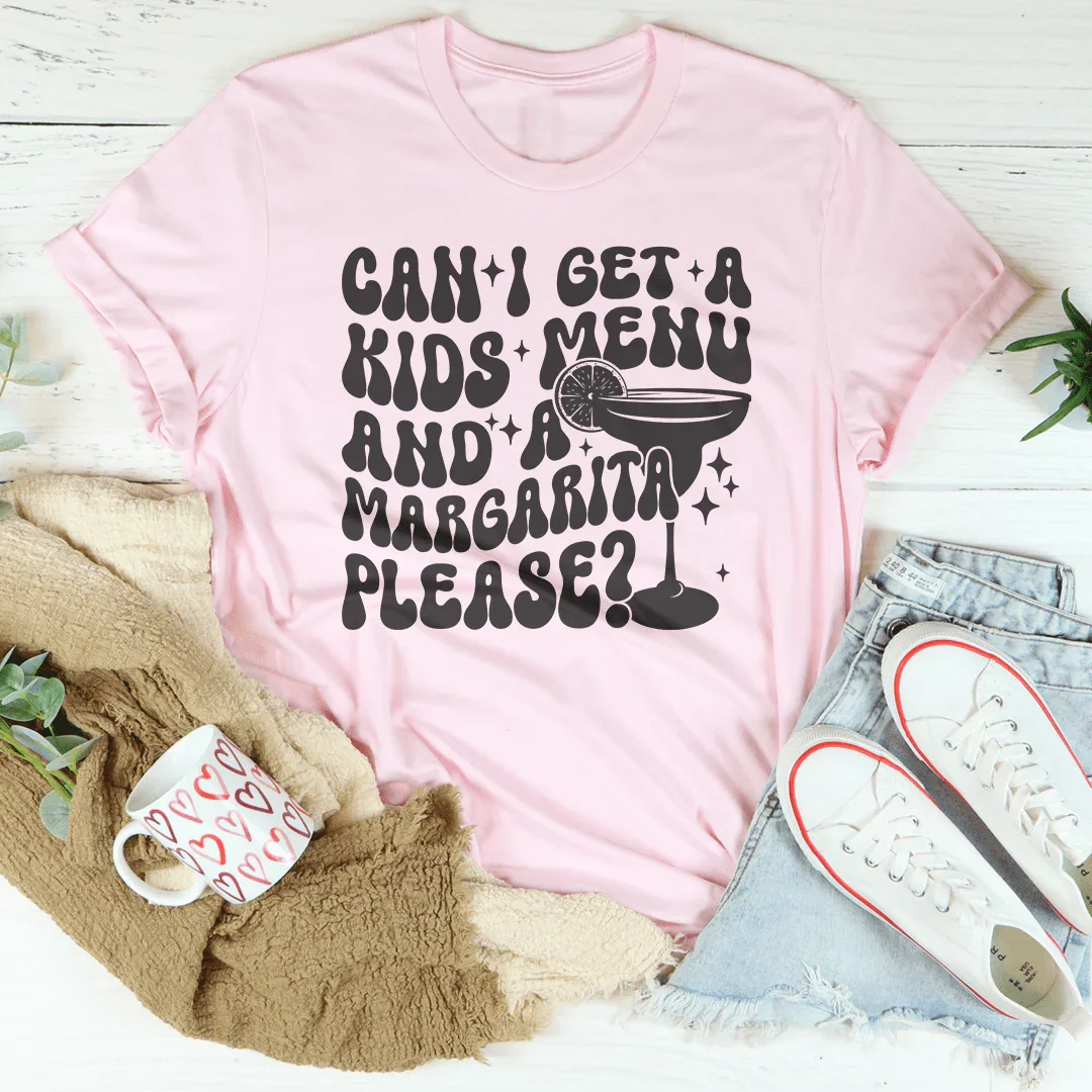 Funny Brunch Quote Top – "Kids Menu And A Margarita" Casual Shirt