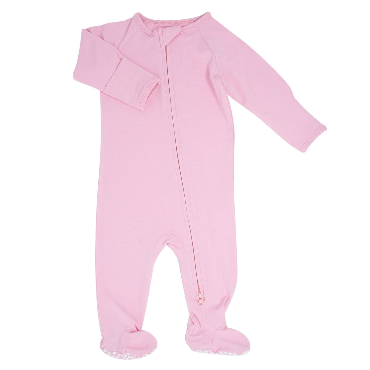 Pelele con cremallera rosa caramelo