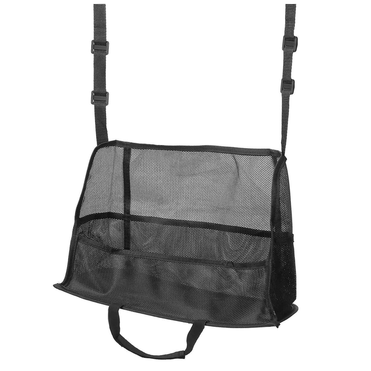 Bolsa organizadora de malla lateral para asiento de coche con red de almacenamiento