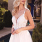 Cinderella Divine CB072W Layered A-Line Tulle Bridal Gown Embroidered Bodice