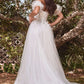 Vestido de fiesta largo sin tirantes de tul floral Cinderella Divine CB080W