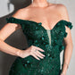 Ladivine CB096 Long Off the Shoulder Formal Glitter Gown