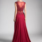 Cinderella Divine CD0113 Illusion Beaded Formal Gown Cap Sleeves