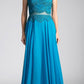Cinderella Divine CD0113 Illusion Beaded Formal Gown Cap Sleeves