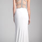 Cinderella Divine CD0115 Formal Gown Sheer Cut-Out Bodice with Slit