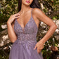 Cinderella Divine CD0154 Long Dress Beaded Applique Bodice Layered Tulle Skirt