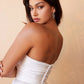 Cinderella Divine CD0166W Satin Strapless A-Line Ball Gown Sweetheart Neck