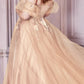Cinderella Divine CD0191 Strapless Layered Tulle Gown