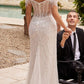 Ladivine CD0203W Long Off the Shoulder Sequin Wedding Gown with Slit