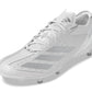 adidas Mens Adizero Electric American Football Sneaker White/Silver Metallic/White 8