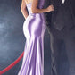 Vestido de fiesta largo y entallado Ladivine CD2215 con busto embellecido