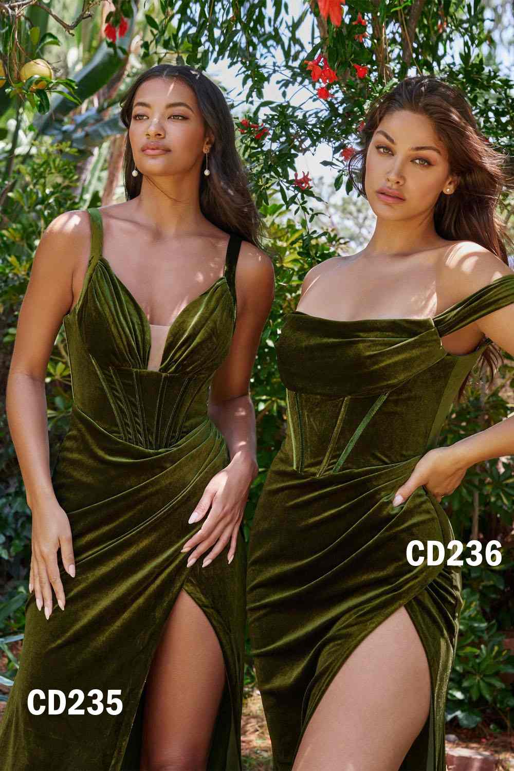 Vestido largo de corsé con hombros descubiertos Cinderella Divine CD236