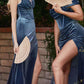 Vestido largo de corsé con hombros descubiertos Cinderella Divine CD236